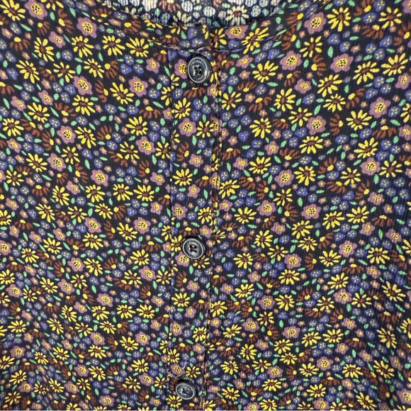 Toad&Co Manzana Tiered Dress, 100% Organic Cotton Multicolor Floral POCKETS midi - Picture 7 of 15